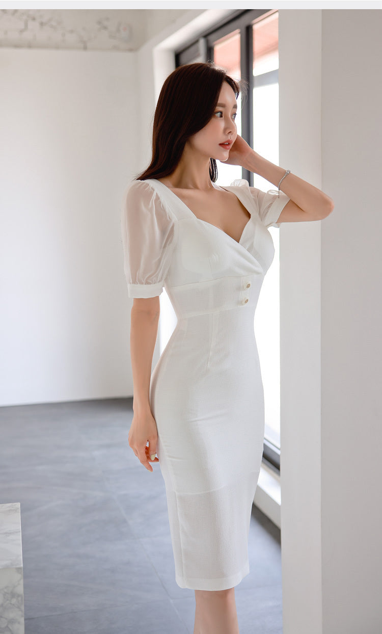 Eartlane-Women Stylish and simple temperament slim hip dress
